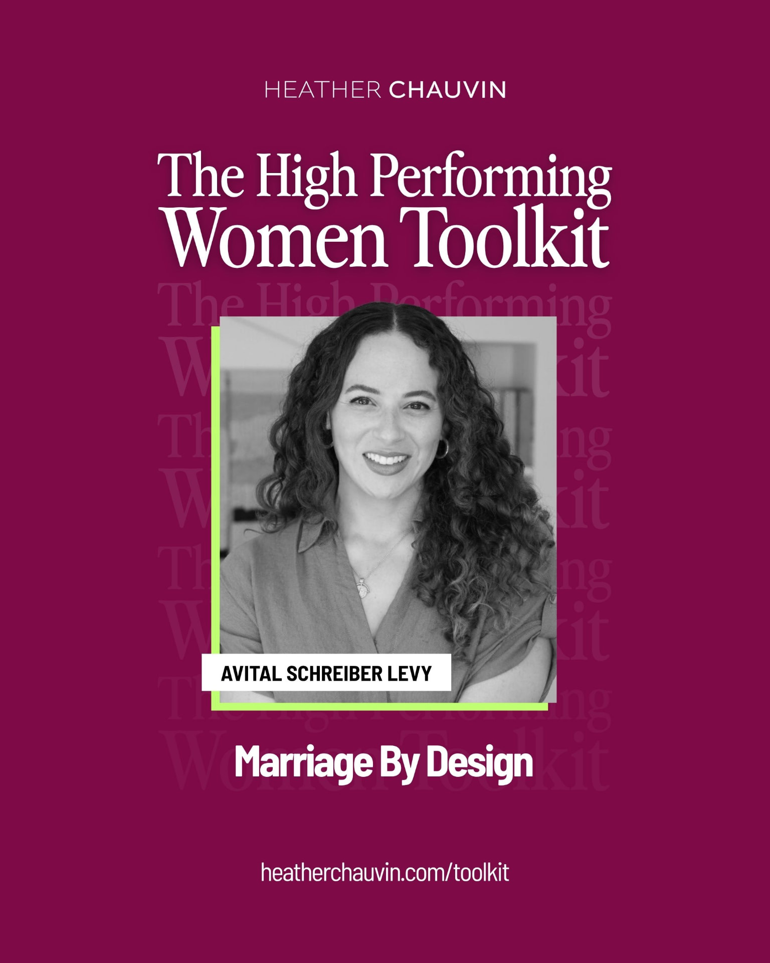 Avital Schreiber Levy, Marriage By Design
